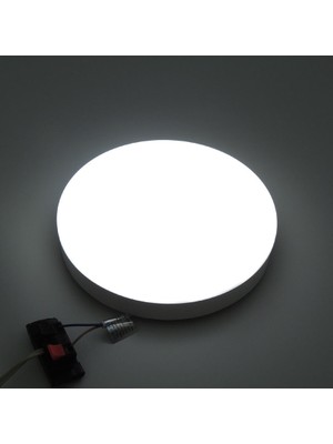 Sunlight Dış Mekan Yuvarlak Sıva Üstü 20W LED Panel Armatür Trafolu Beyaz