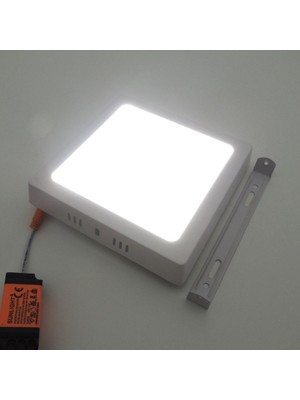 Sunlight Kare Sıva Üstü 12 Watt LED Panel Armatür Trafolu Beyaz Gün Işığı