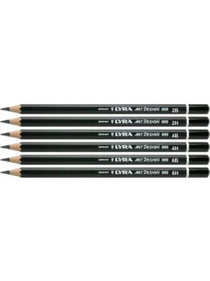 Lyra Dereceli Çizim Kalem Seti 6'lı Premium Kalite Hassas Çizim İçin 2B 2H 4B 4H 6B 6H