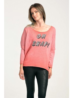 Cotton Candy Oh Snap! Sweat Mercan - Xs