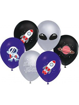 Hayaller Dükkanı Balon Astronot Uzay 4+1 Pastel Pk:10