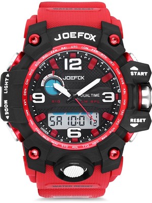 JoeFox Dinamiksaatplus Joefox Marka Saat (Kırmızı)
