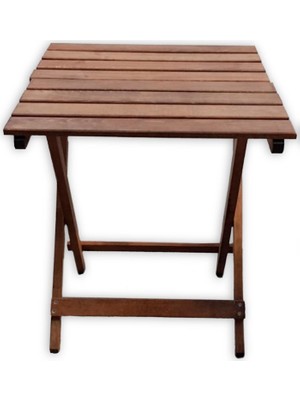 Mavi Trend Ahşap Katlanır Masa Piknik Masası Balkon Masası