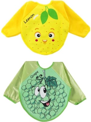 Belinay Limon ve Üzüm Motif Kollu Mama Önlüğü