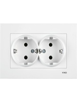 Viko Karre Ikili Topraklı Priz Beyaz (90967056)