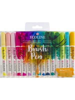 Talens Ecoline Brush Pen Fırça Uçlu Kalem Seti 30 Renk