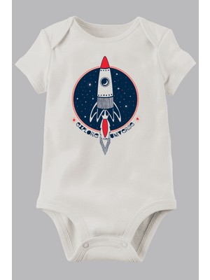 Limon  Bebek Beyaz  Baskılı Pamuklu Body