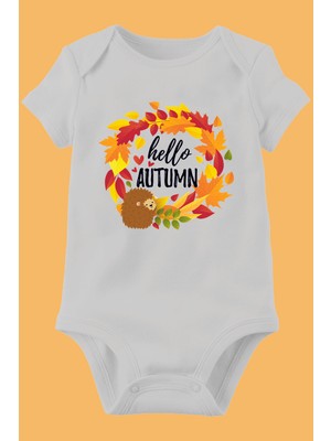 Limon  Bebek Beyaz  Baskılı Pamuklu Body