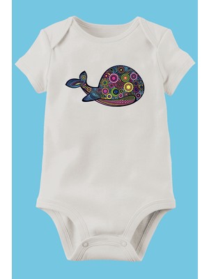 Limon  Bebek Beyaz  Baskılı Pamuklu Body