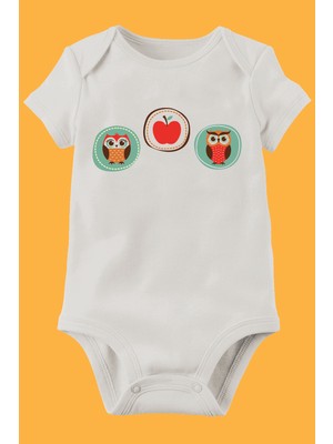 Limon  Bebek Beyaz  Baskılı Pamuklu Body