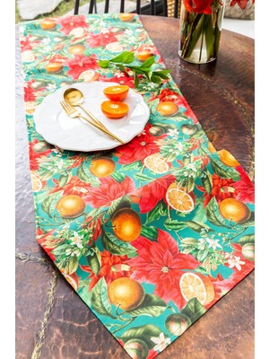 Arma House Red & Orange Duck Keten Runner  40 x 140