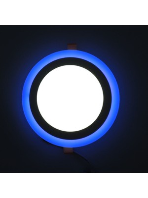Beyaz Mavi Sıva Altı Spot Panel LED Armatür 12+4 Watt