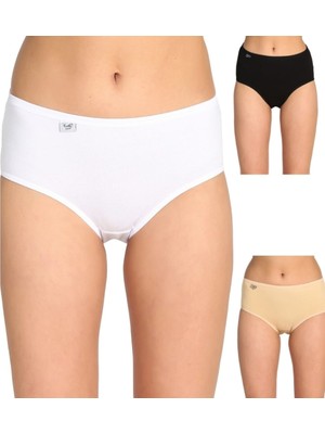 Tutku Kadın Karışık Renk 12 Li Paket Pamuklu Elestan Bato Ince Lastili Külot