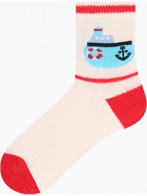 Bross 3'lü Denizci Desenli Bebek Çorabı