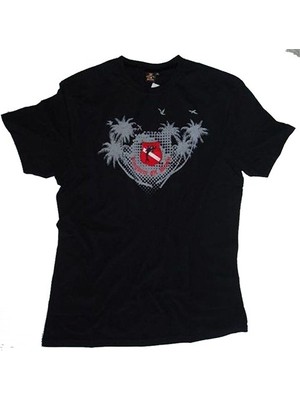 King Of Scuba T-Shirt Palm & Shark Siyah - M