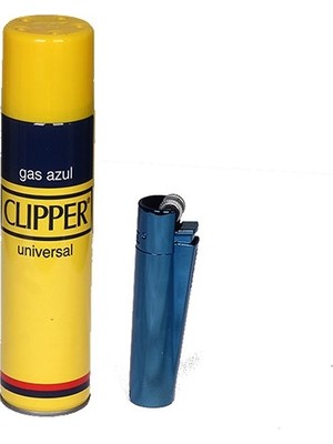 Clipper Model Mavi Gazlı Çakmak + Clipper Çakmak Gazı