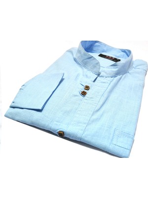 Kurular Tekstil Çift Düğme Uzunkol Pamuk Gömlek