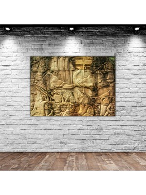 BK Gift Alçak Kabartma Tasarımlı Kanvas Tablo 50X70CM-1