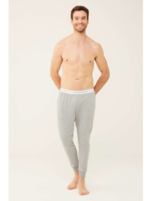 U.S. Polo Assn. Erkek Gri Melanj Pijama Altı 18472
