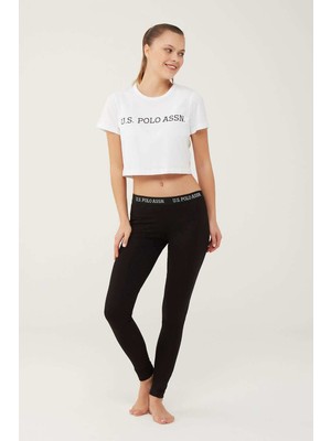 U.S. Polo Assn. Kadın Siyah Tayt