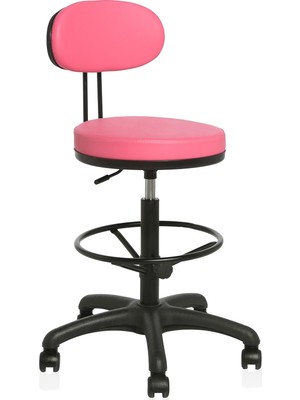 Ofisel Stig Sırtlı Bar Sandalyesi, Bar Taburesi, Kasiyer Koltuğu Çemberli Tabure 2999