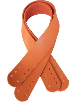 Angel Çanta Aksesuar Suni Deri El Çanta Sapı 35 cm Turuncu