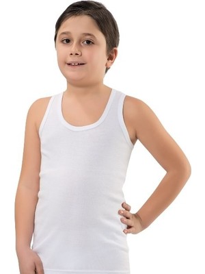 Tutku Erkek Çocuk Altılı Beyaz Penye Atlet 0124