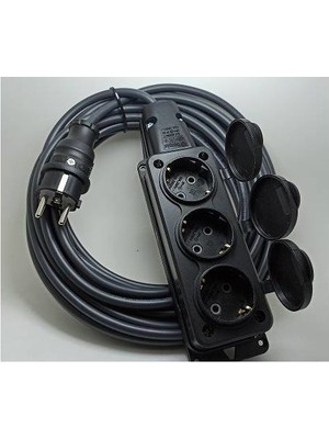 Üçlü Kauçuklu 3x2.5mm Uzatma Kablosu 2 Metre