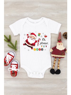 Limon Unisex Bebek Ilk Yılbaşım Kısa Kol Çıtçıtlı Body