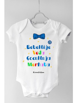 Limon Bebekliğe Veda Kısa Kol Çıtçıtlı Bebek Body