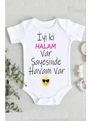 Limon Hala Iyi Ki Halam Var Sayesinde Havam Var %100 Pamuklu Organik Baskılı Zıbın Body