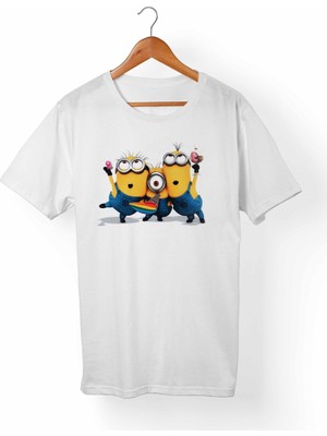 Alfa Tshirt Minions Çocuk Beyaz Tişört