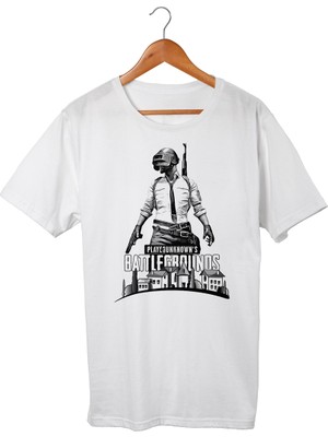 Alfa Tshirt Pubg Çocuk Beyaz Tişört