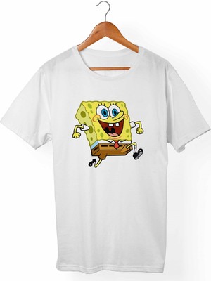 Alfa Tshirt Süngerbob Çocuk Beyaz Tişört