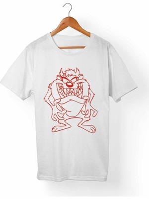 Alfa Tshirt Tazmanya Canavarı Çocuk Beyaz Tişört