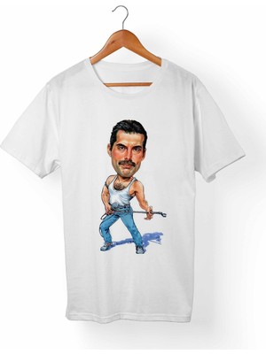 Alfa Tshirt Queen-Freddie Mercury Çocuk Beyaz Tişört