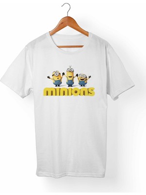 Alfa Tshirt Minions Çocuk Beyaz Tişört