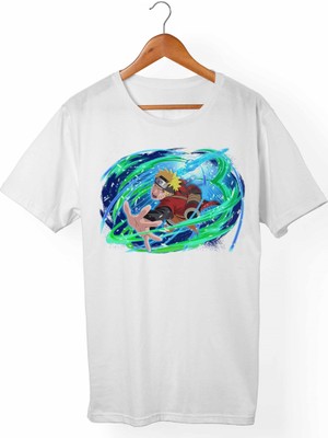 Alfa Tshirt Naruto Uzumaki Çocuk Beyaz Tişört