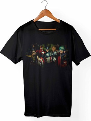 Alfa Tshirt Marvel Çocuk Siyah Tişört