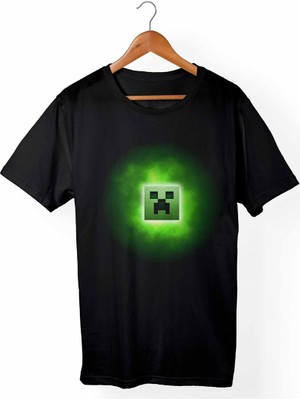 Alfa Tshirt Minecraft Çocuk Siyah Tişört