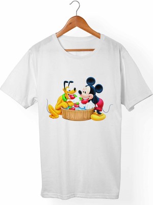 Alfa Tshirt Mickey Mouse Çocuk Beyaz Tişört