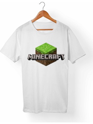 Alfa Tshirt Minecraft Çocuk Beyaz Tişört