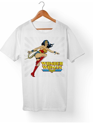 Alfa Tshirt Wonder Women Çocuk Beyaz Tişört