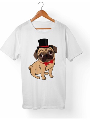 Alfa Tshirt Pug Dog Çocuk Beyaz Tişört
