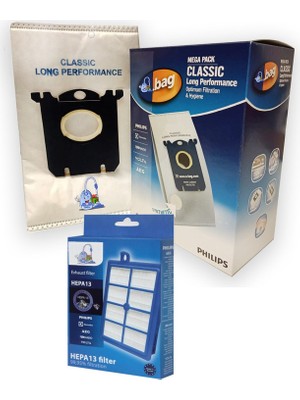 Populer Philips Uyumlu  FC8396  Elektrikli Süpürge Mega 12'li Paket Toz Torbası + Hepa Filtre