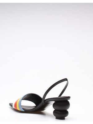 Rovigo Plus Siyah Renkli Kadın Topuklu Ayakkabı
