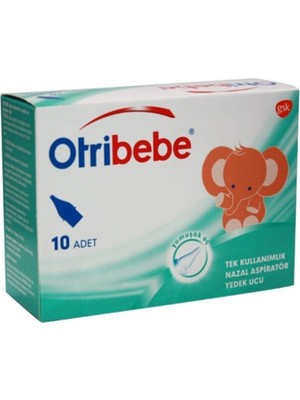 Otribebe Nazal Burun Aspiratörü Yedek Uç 10 Adet Yumuşak Uç ile Bebekler İçin Güvenli Çözüm
