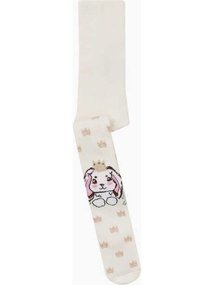 Bross Tavşan Desenli Havlu Külotlu Bebek Çorabı