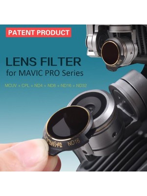 Profisher Dji Mavic Pro Kamera Için Kızaklı Upgrade Versiyon Optik Lens Filtre ND32