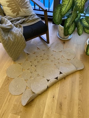 Marka Dekor Nomad Jüt Halı 55 Bej 90 x 90 cm